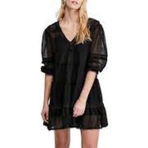 Free People Berlin Ruffle Trim Mini Dress
